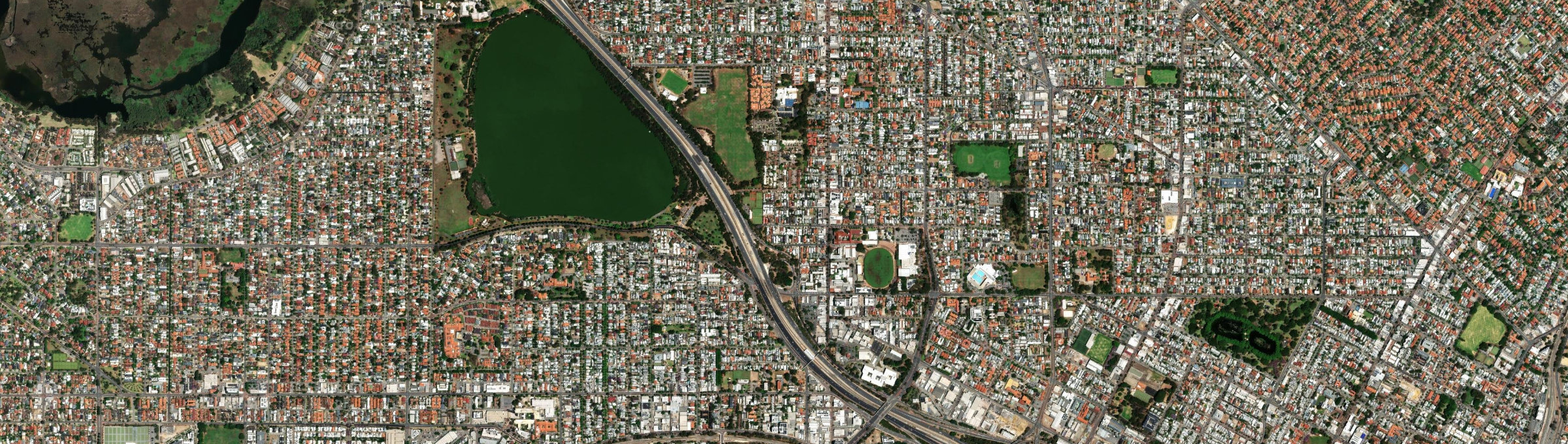 Aerial view of Leederville, WA