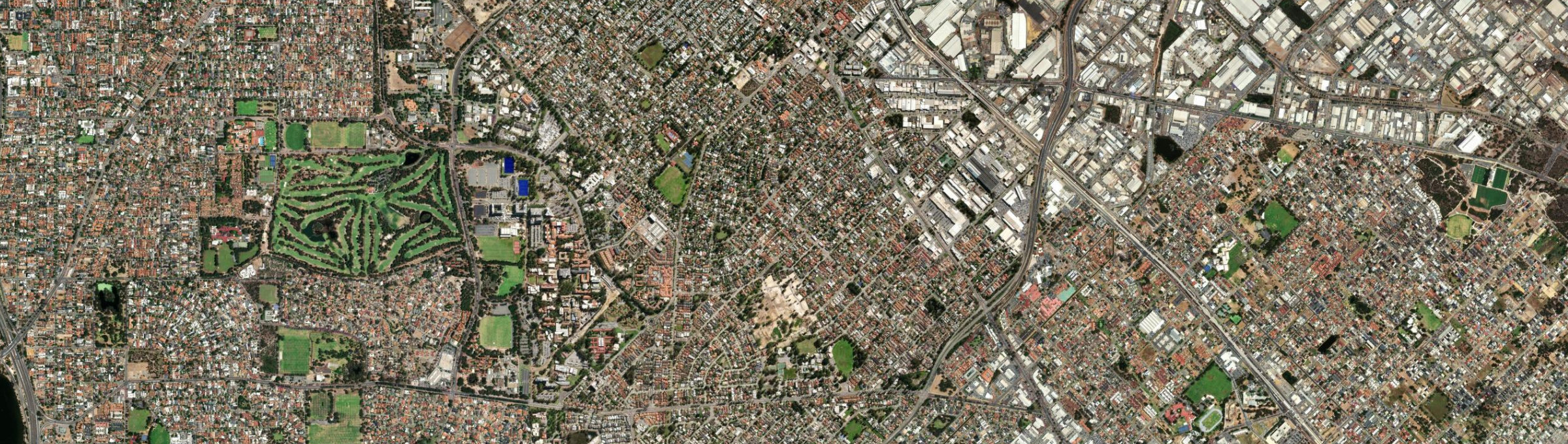 Aerial view of Bentley (WA), WA