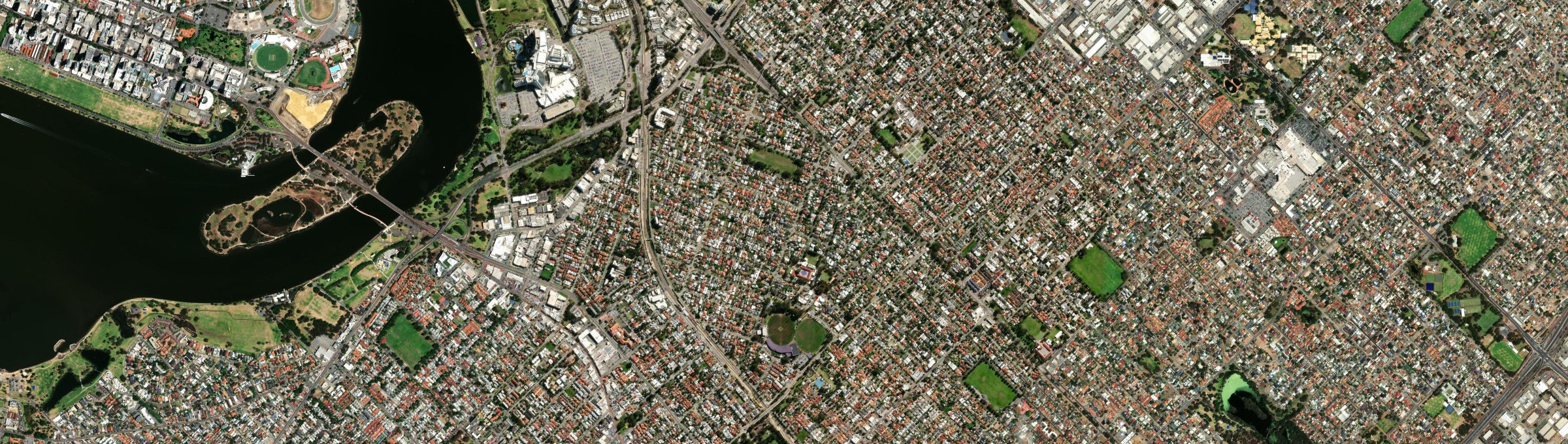 Aerial view of Lathlain, WA