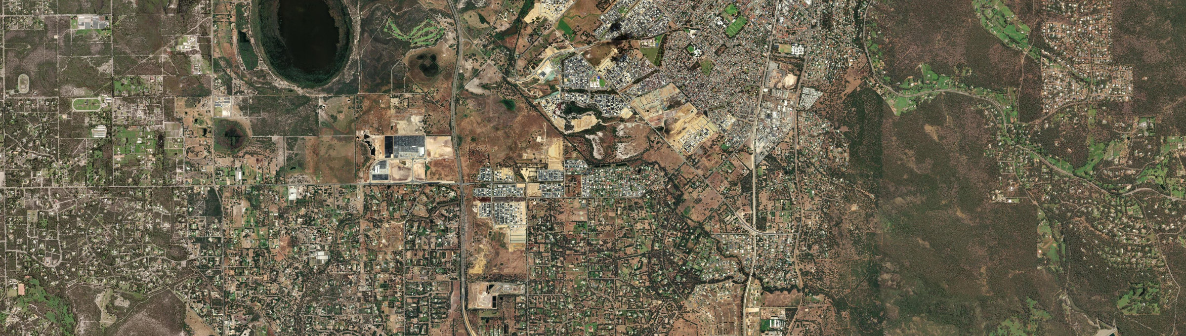 Aerial view of Hilbert, WA