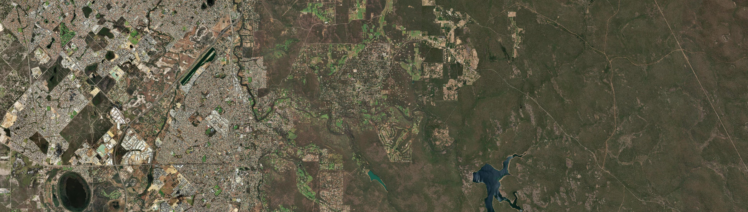 Aerial view of Roleystone, WA
