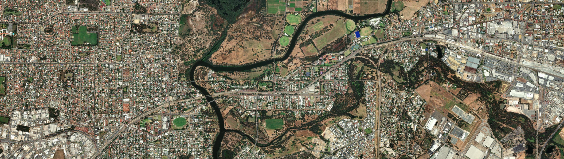 Aerial view of Guildford (WA), WA