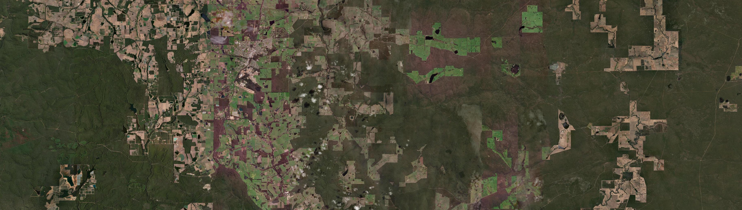 Aerial view of Dingup, WA