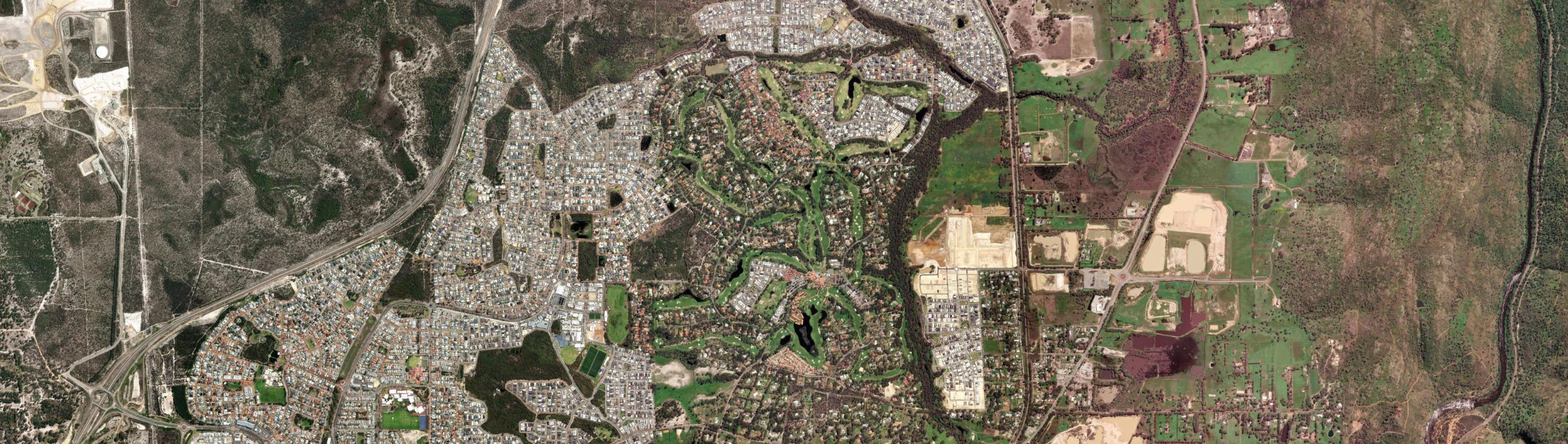 Aerial view of The Vines, WA