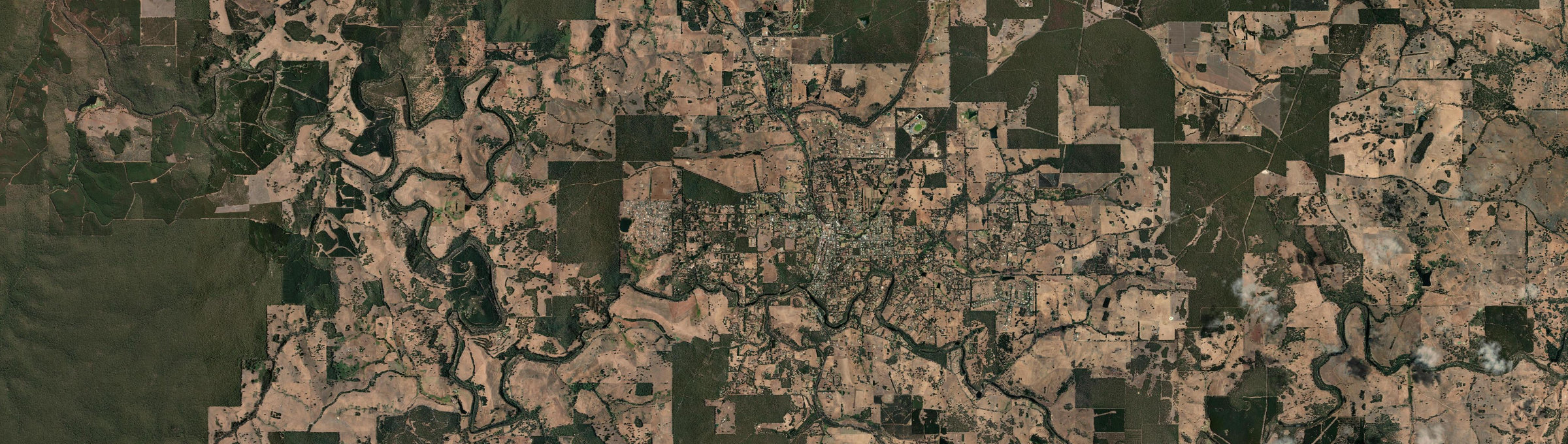 Aerial view of Bridgetown, WA
