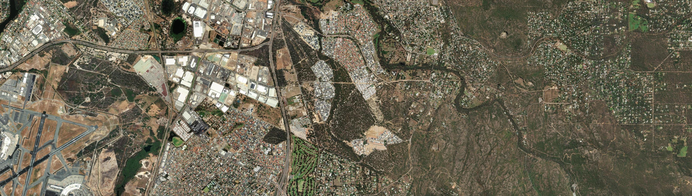 Aerial view of Bushmead, WA