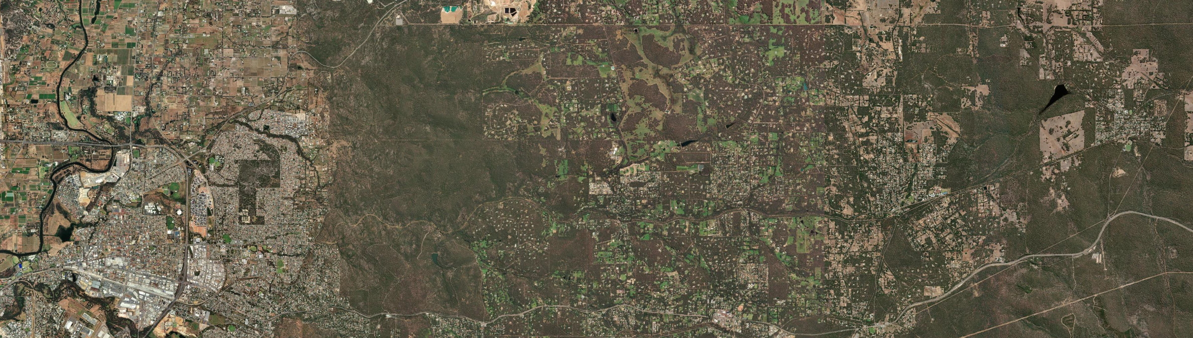 Aerial view of Parkerville, WA
