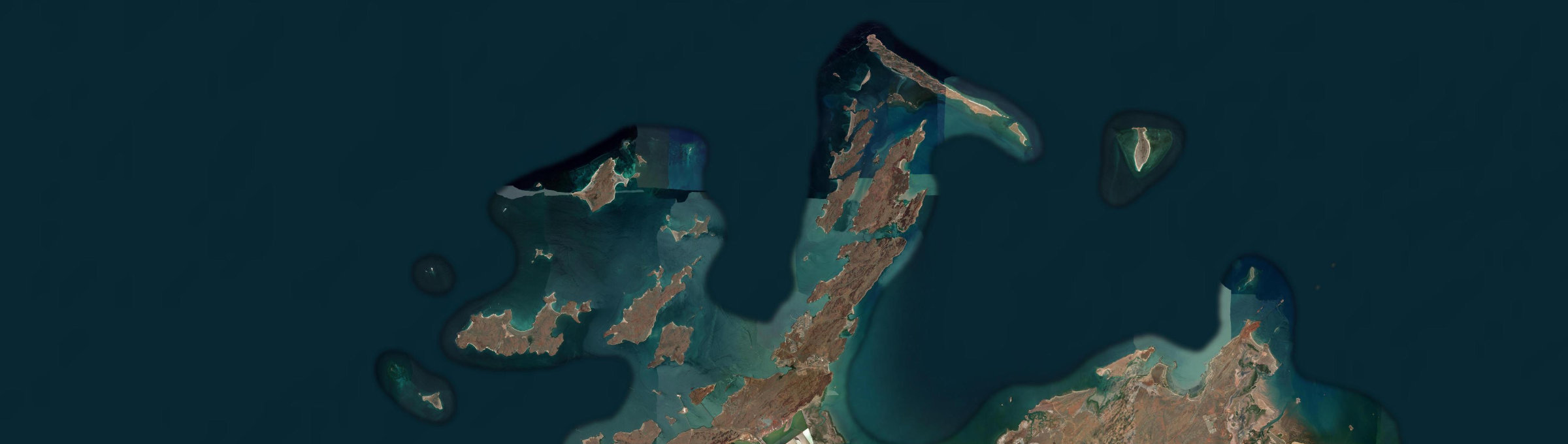 Aerial view of Dampier Archipelago, WA