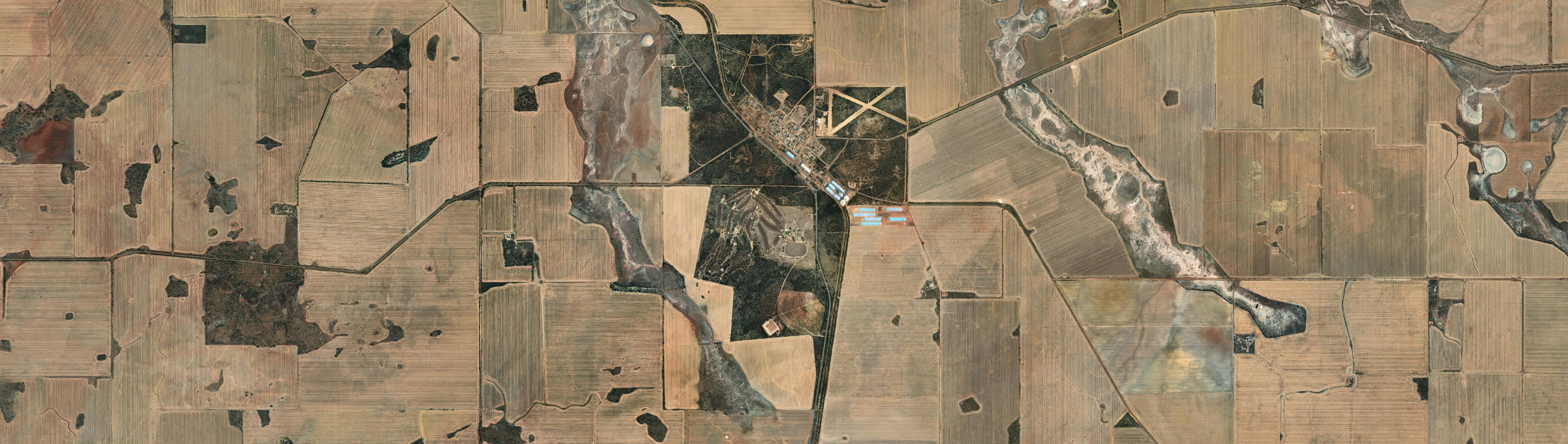 Aerial view of Ballidu, WA