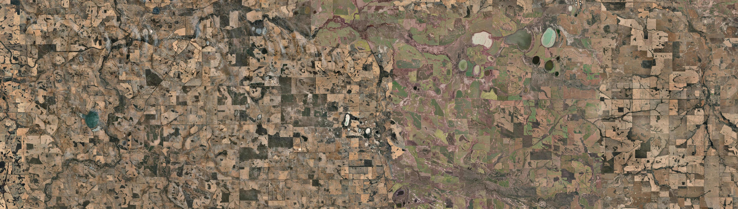 Aerial view of Beaufort River, WA