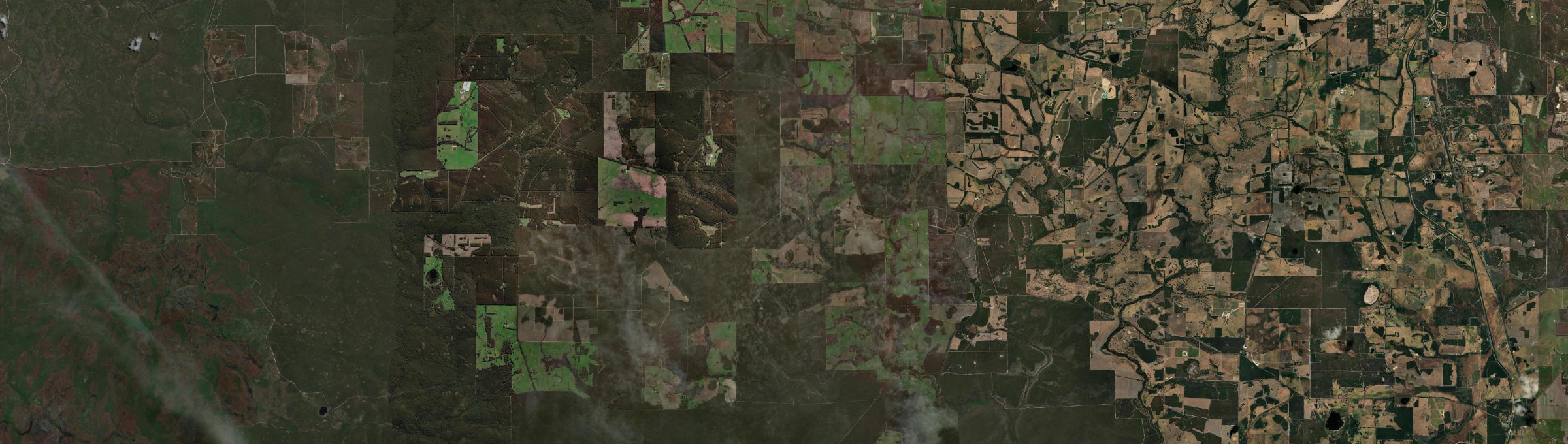 Aerial view of Denbarker, WA