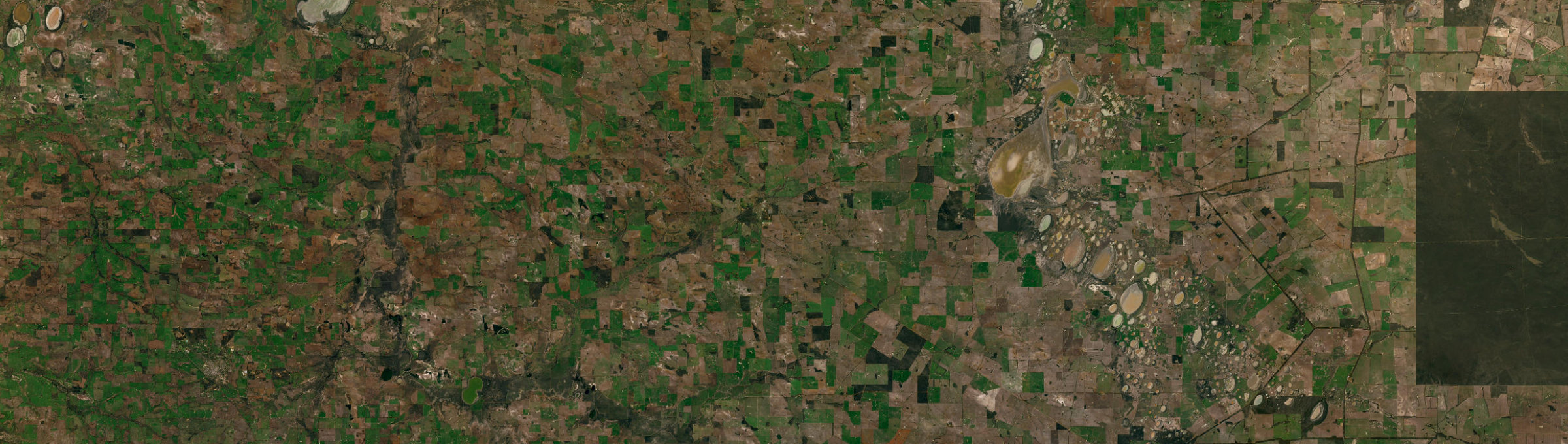 Aerial view of Nyabing, WA