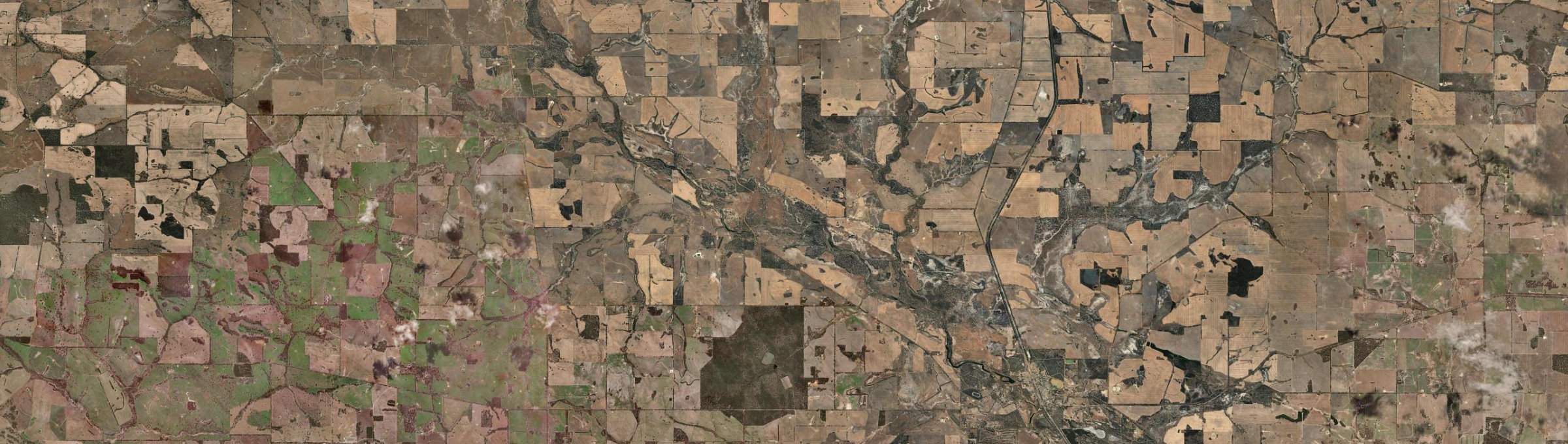 Aerial view of Bobalong, WA