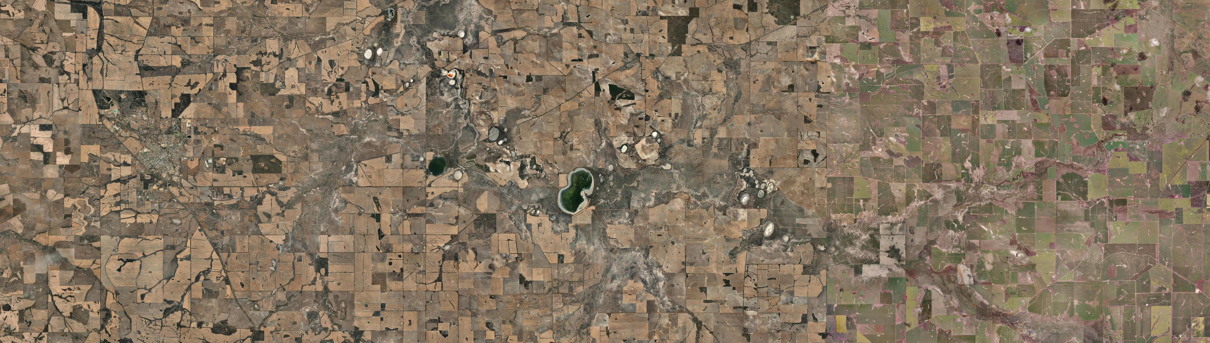 Aerial view of Coyrecup, WA