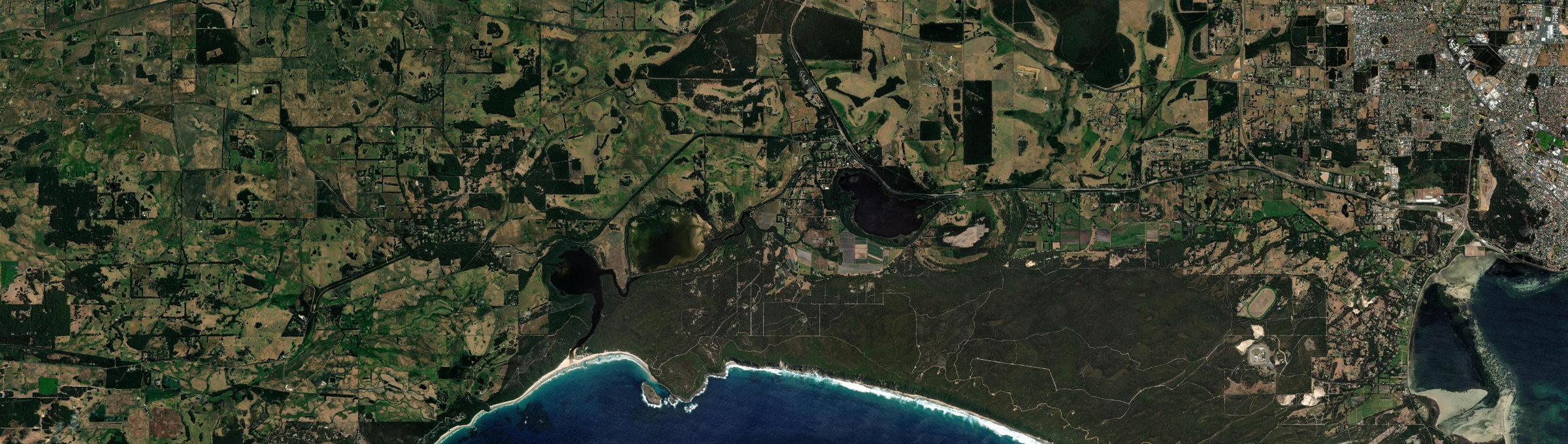 Aerial view of Elleker, WA