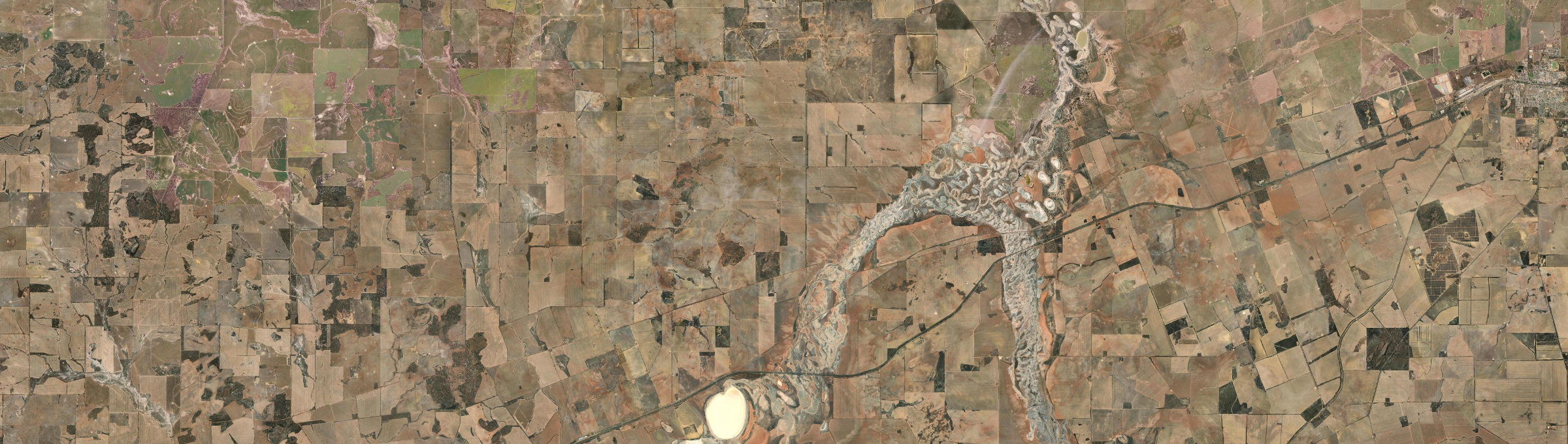 Aerial view of Baandee, WA