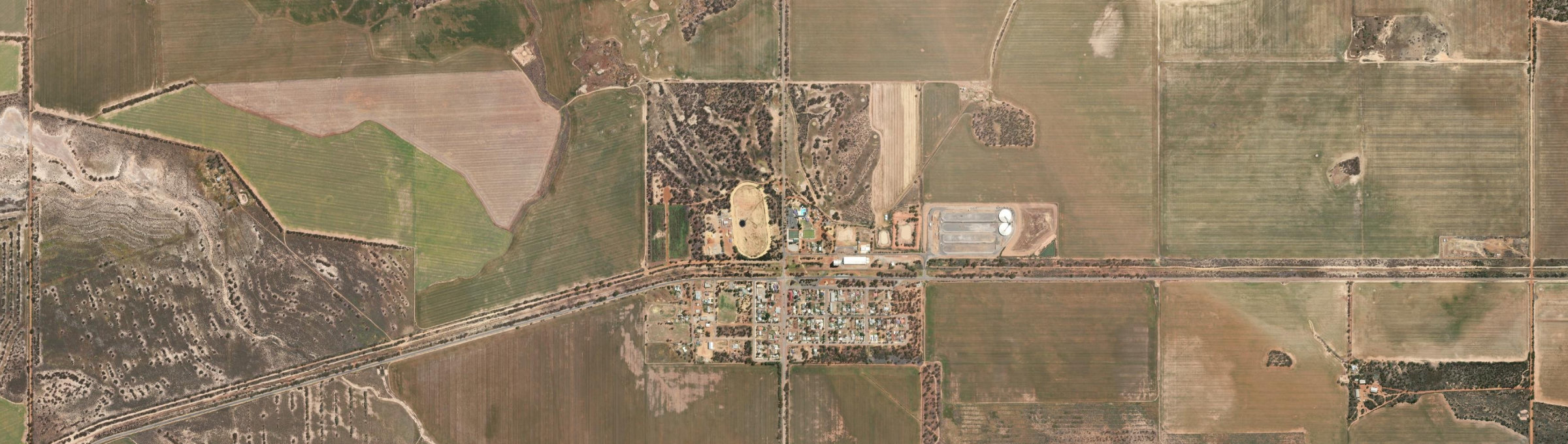 Aerial view of Trayning, WA