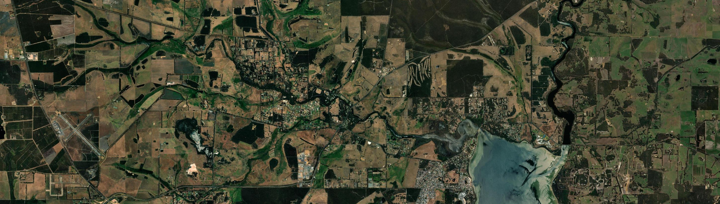 Aerial view of King River, WA