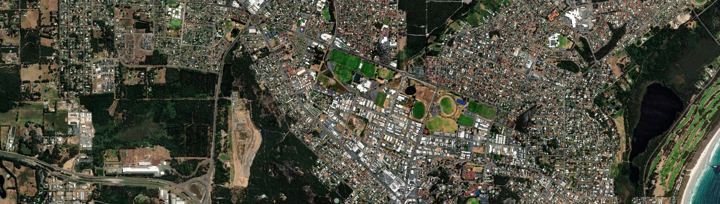 Aerial view of Centennial Park (WA), WA