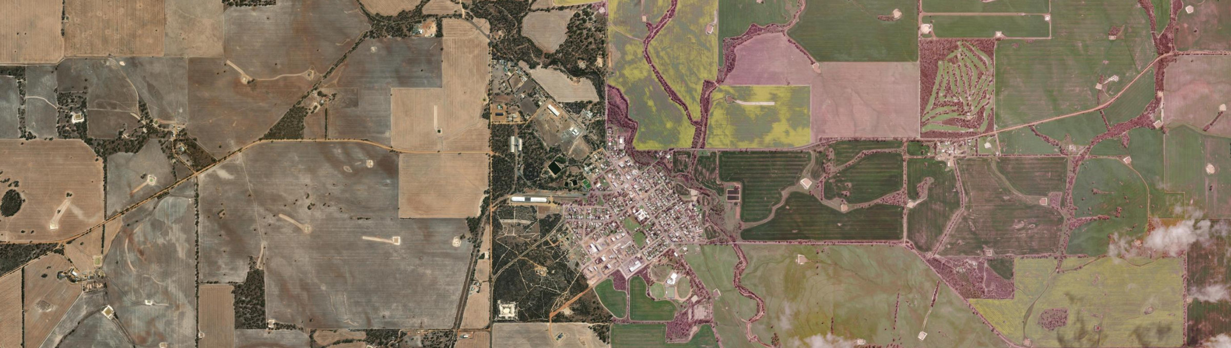 Aerial view of Gnowangerup, WA