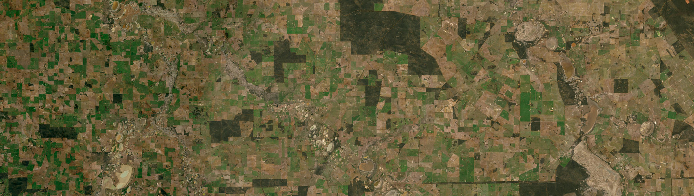 Aerial view of Lake Biddy, WA