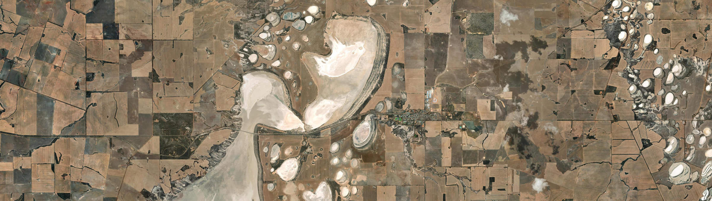Aerial view of Lake Grace, WA