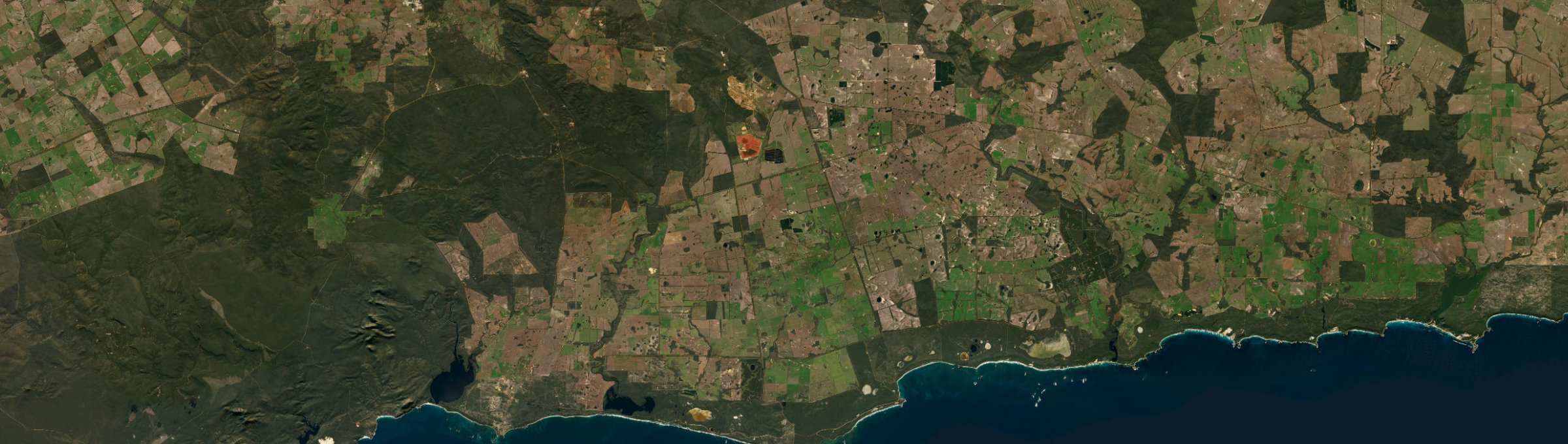 Aerial view of Jerdacuttup, WA