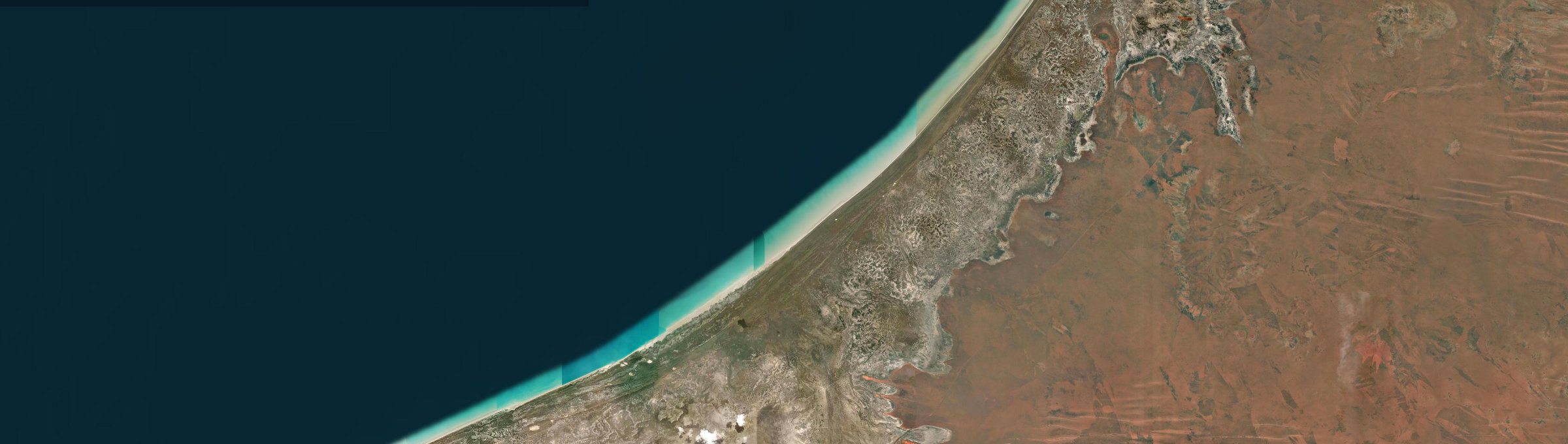 Aerial view of Eighty Mile Beach, WA