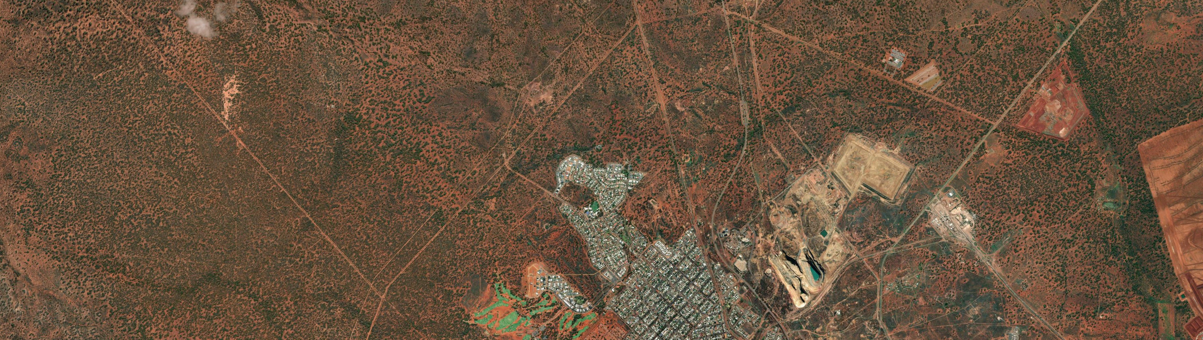 Aerial view of Hannans, WA