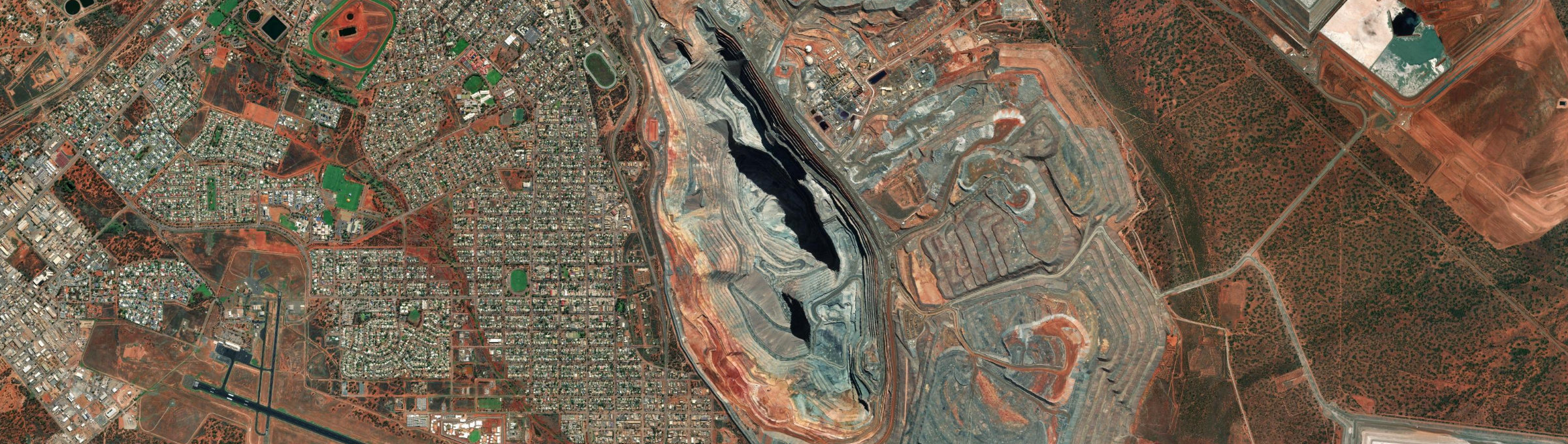 Aerial view of Fimiston, WA