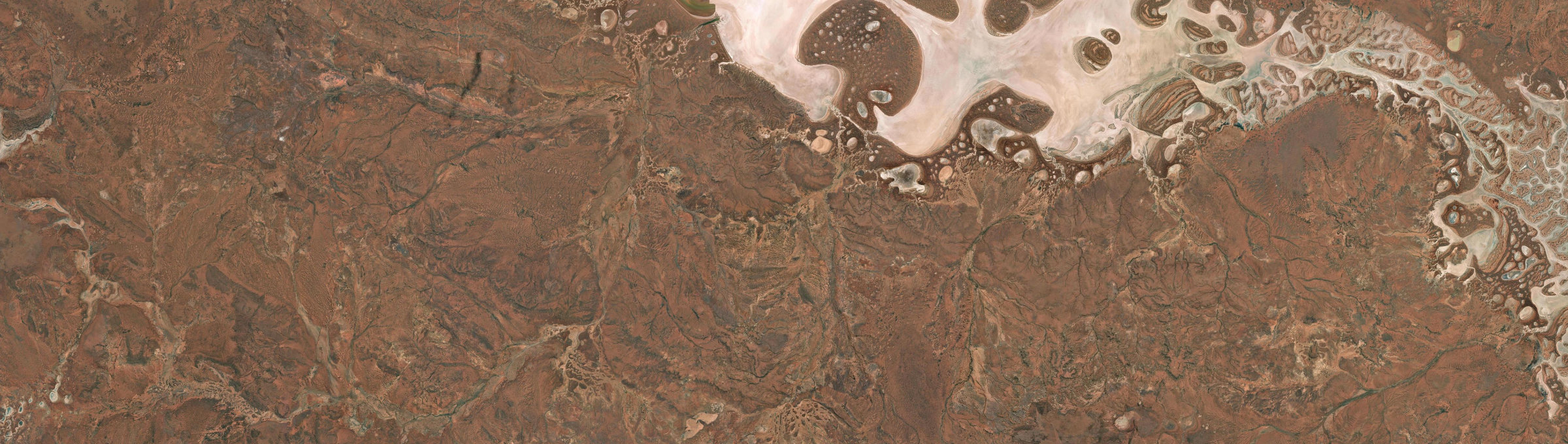 Aerial view of Lake Carnegie, WA