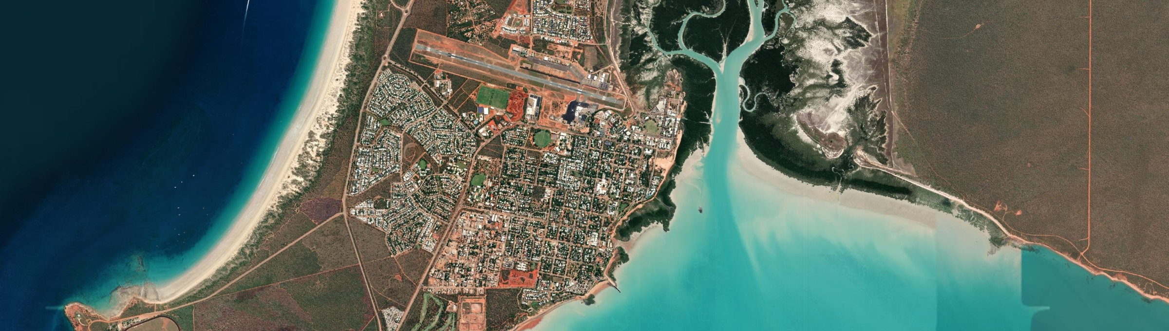 Aerial view of Broome, WA