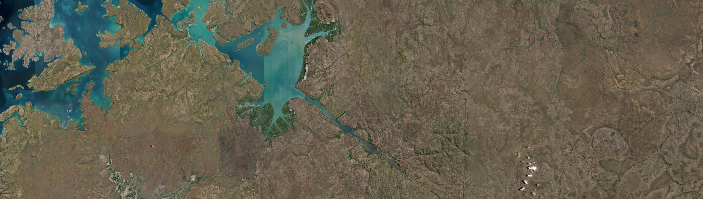 Aerial view of Prince Regent River, WA