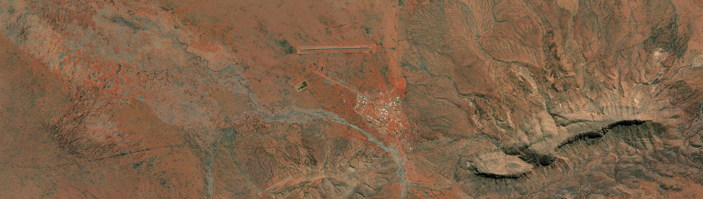 Aerial view of Kintore, NT