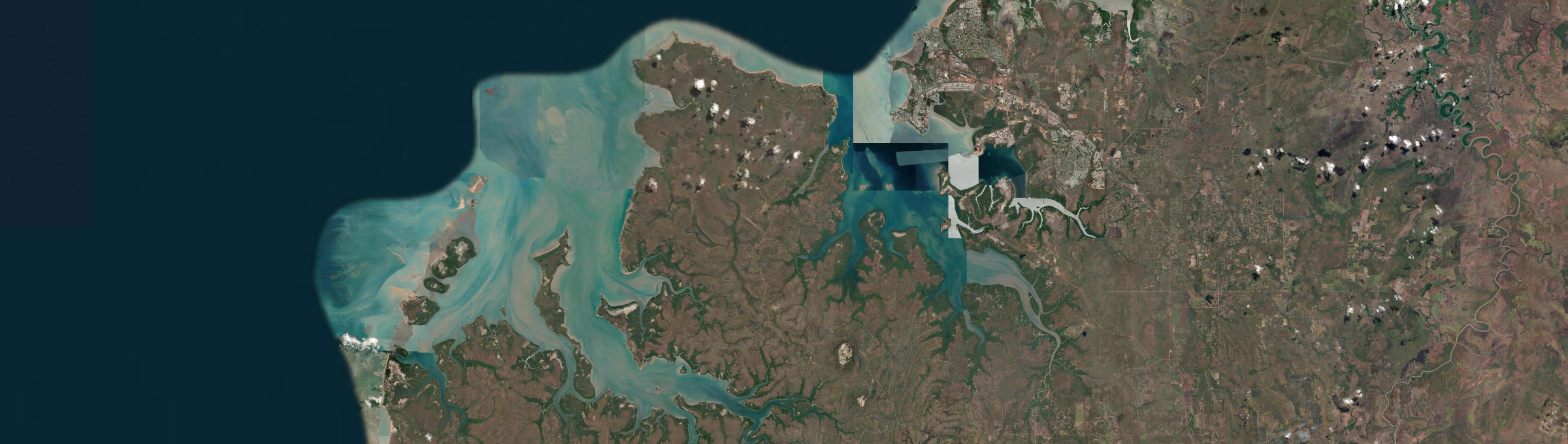 Aerial view of Cox Peninsula, NT