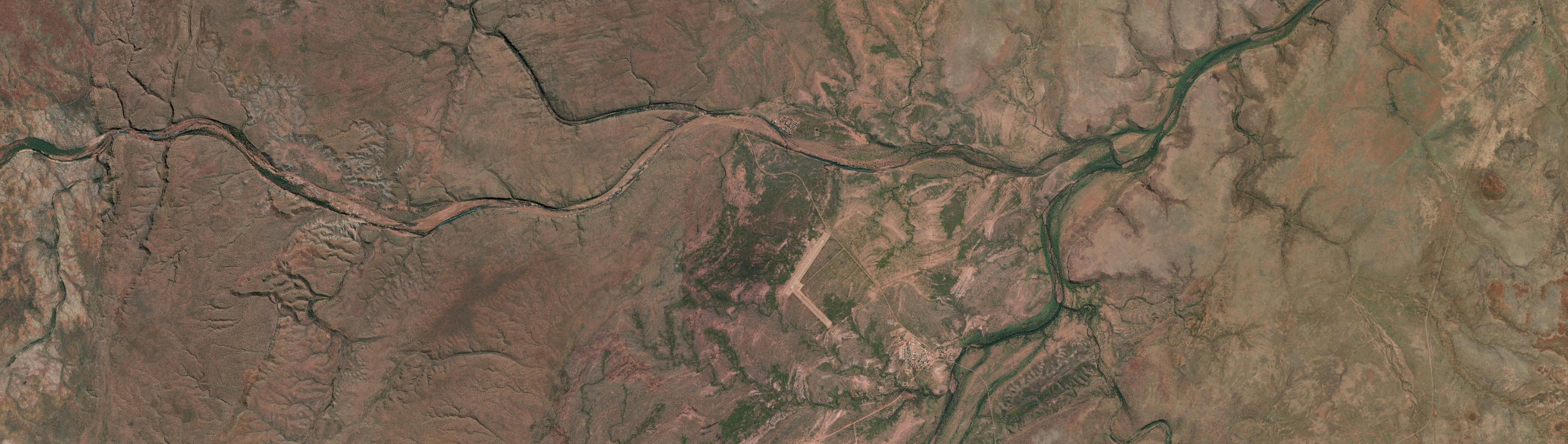 Aerial view of Daguragu, NT
