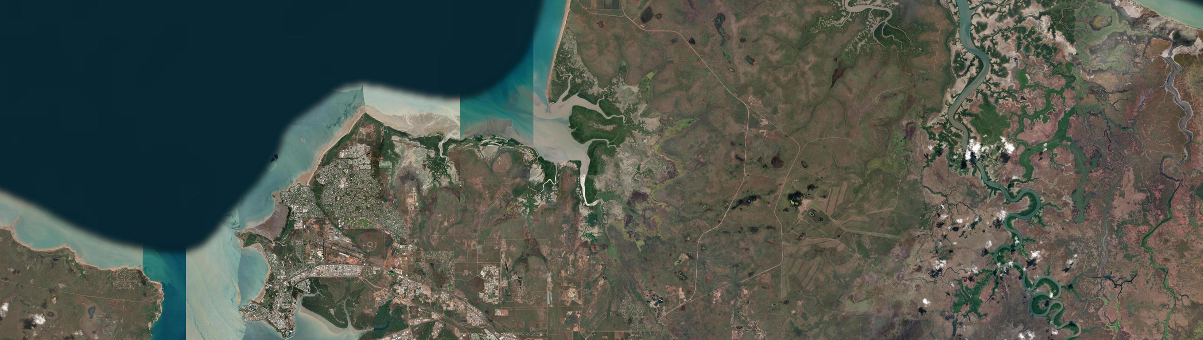 Aerial view of Shoal Bay (NT), NT