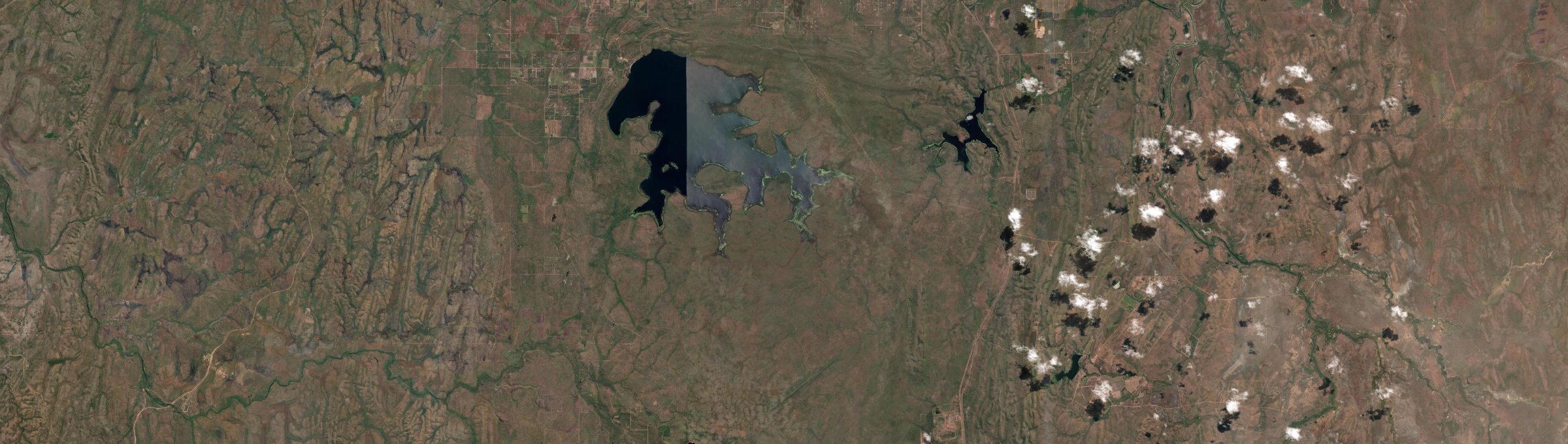 Aerial view of Darwin River Dam, NT