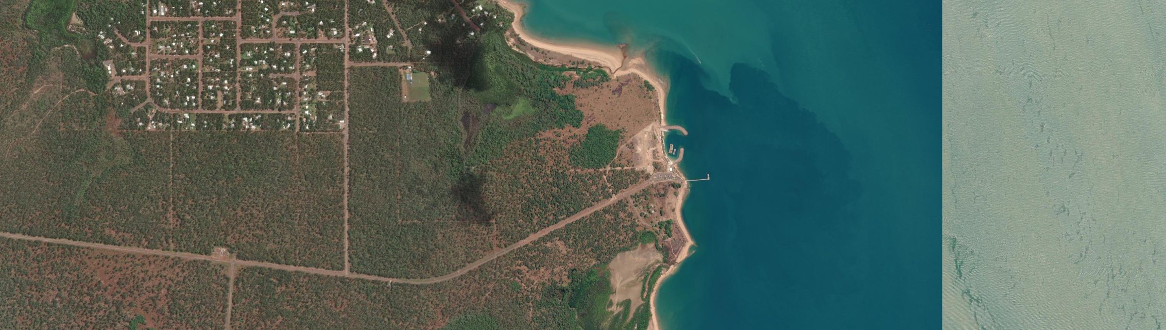 Aerial view of Mandorah, NT