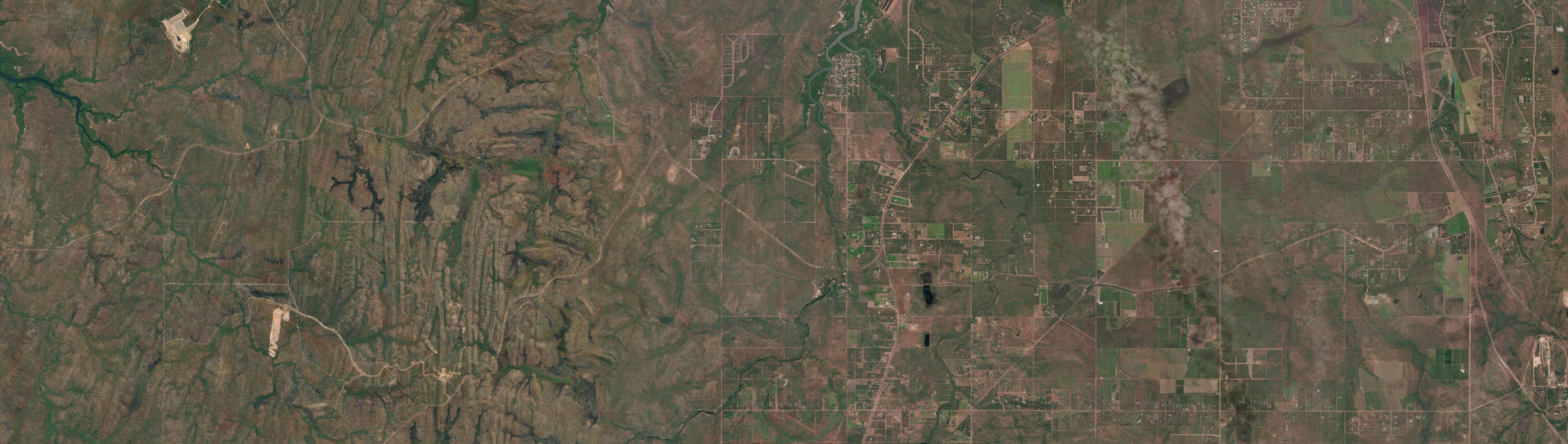Aerial view of Tumbling Waters, NT