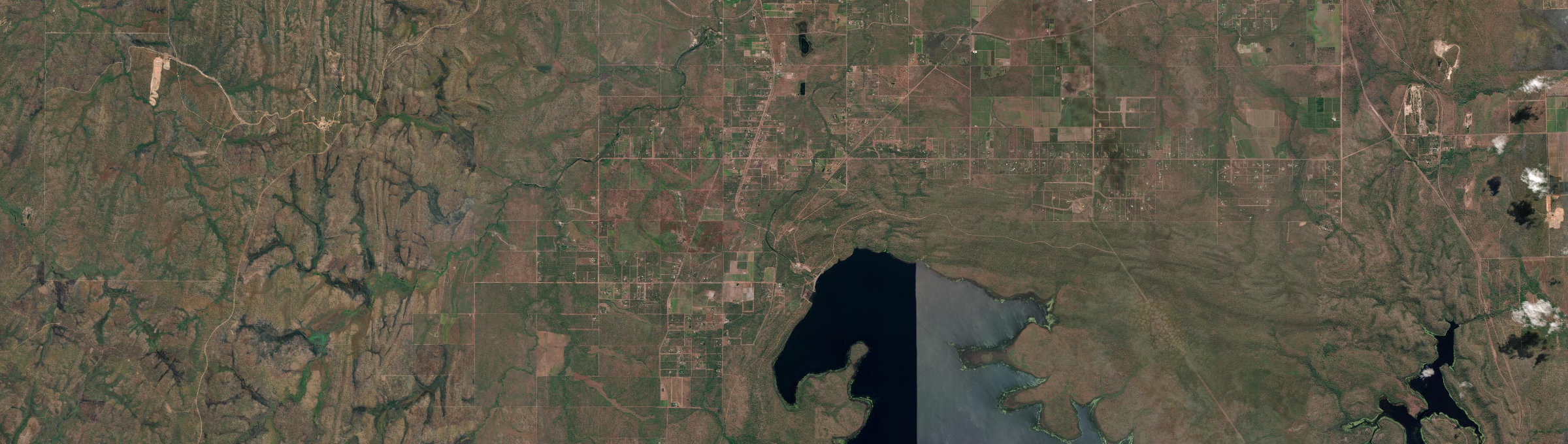 Aerial view of Darwin River, NT