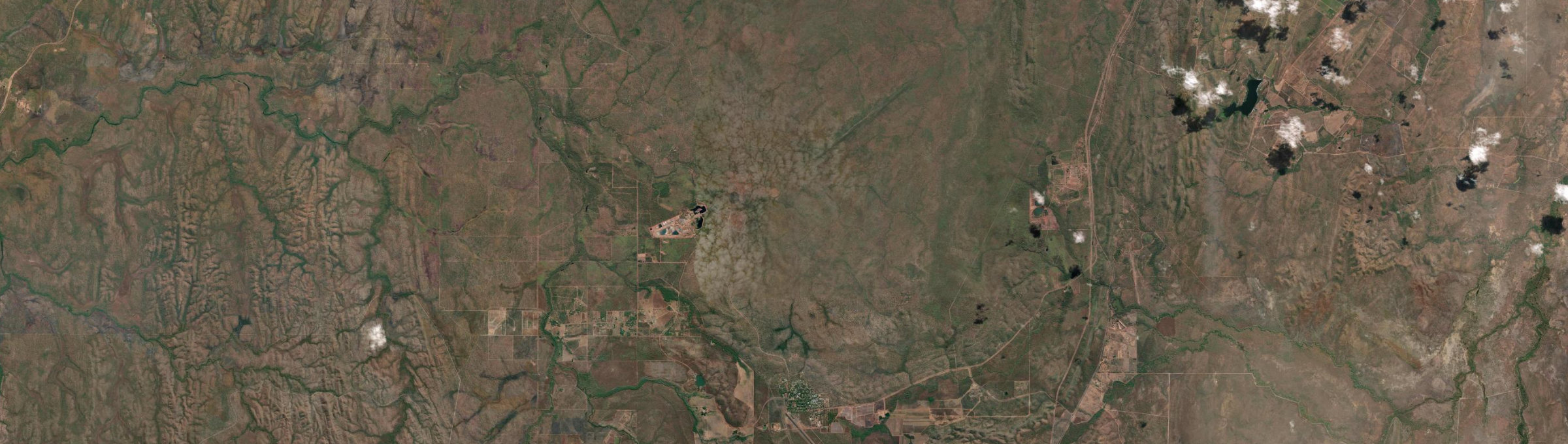 Aerial view of Rum Jungle, NT