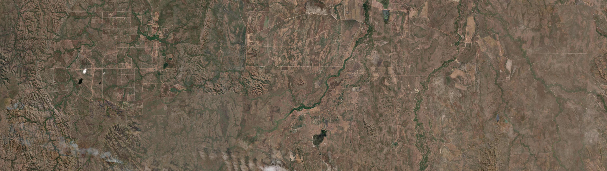 Aerial view of Adelaide River, NT