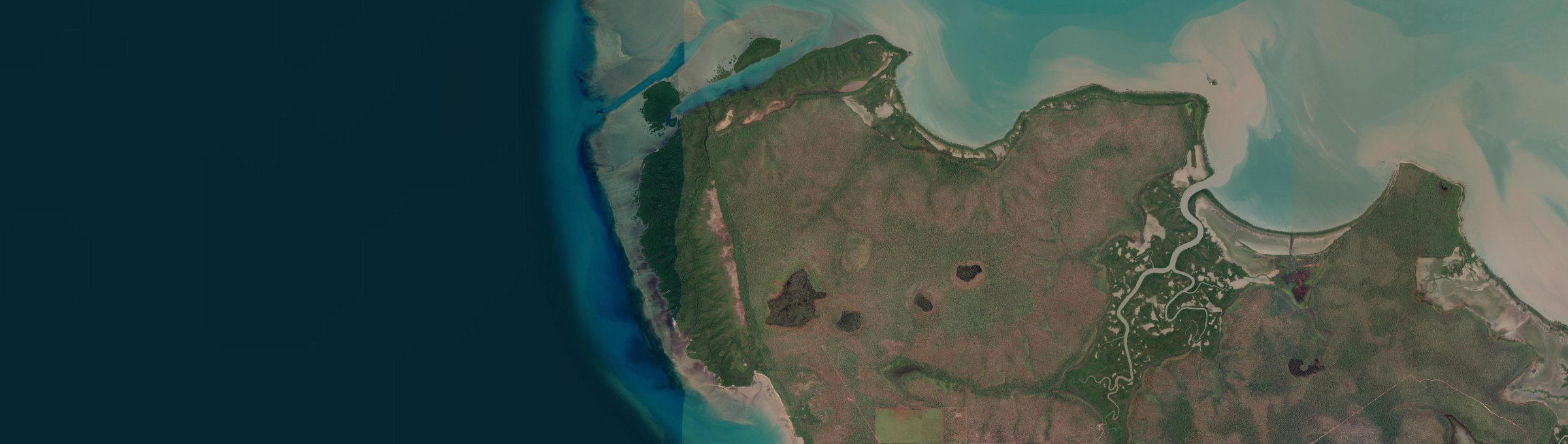 Aerial view of Gunn Point, NT