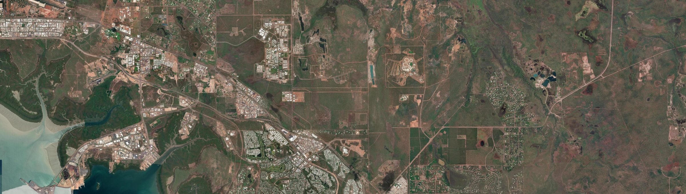 Aerial view of Holtze, NT