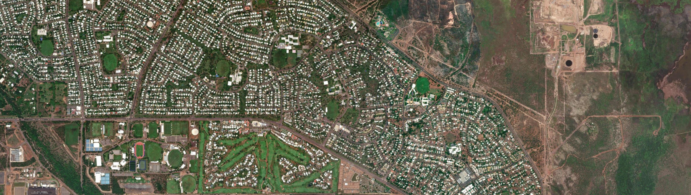 Aerial view of Malak, NT