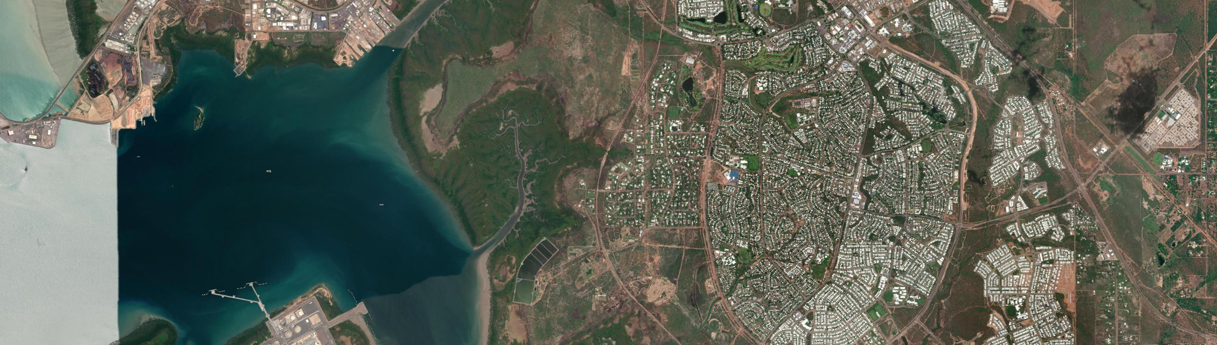 Aerial view of Marlow Lagoon, NT