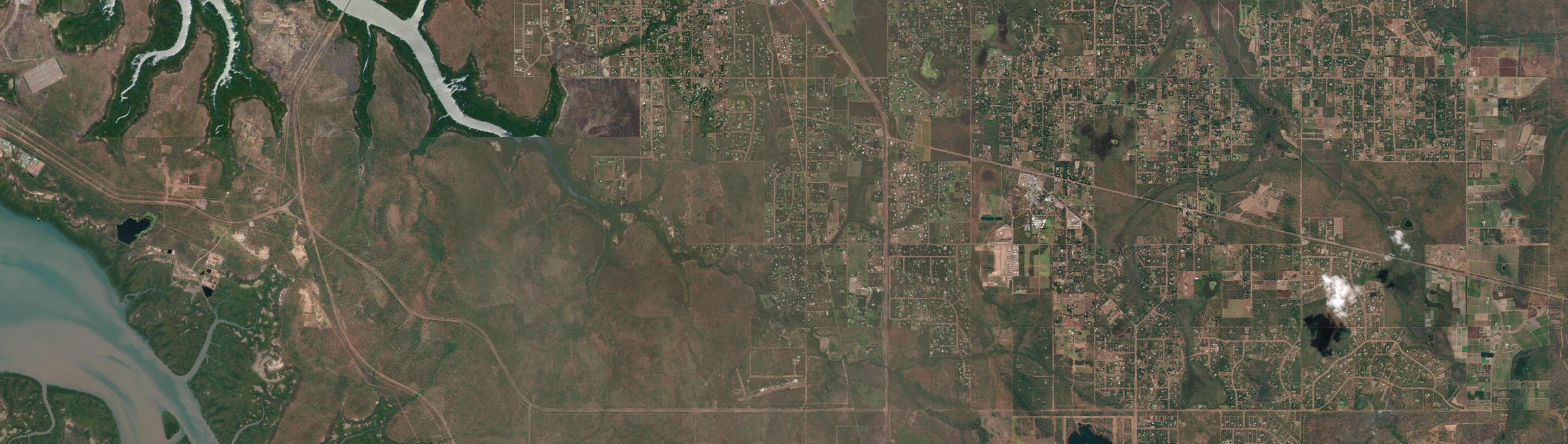 Aerial view of Bees Creek, NT