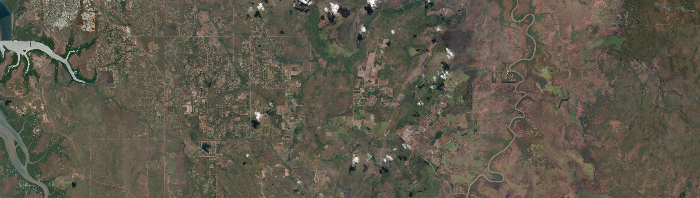Aerial view of Lambells Lagoon, NT