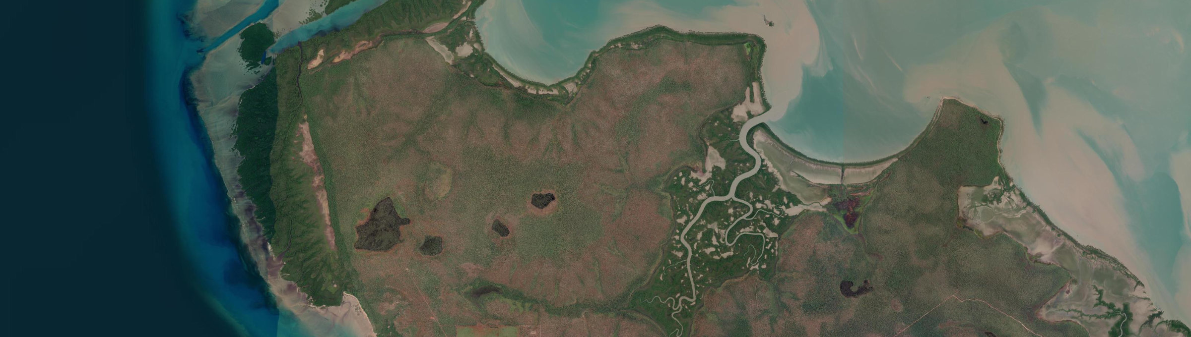 Aerial view of Glyde Point, NT